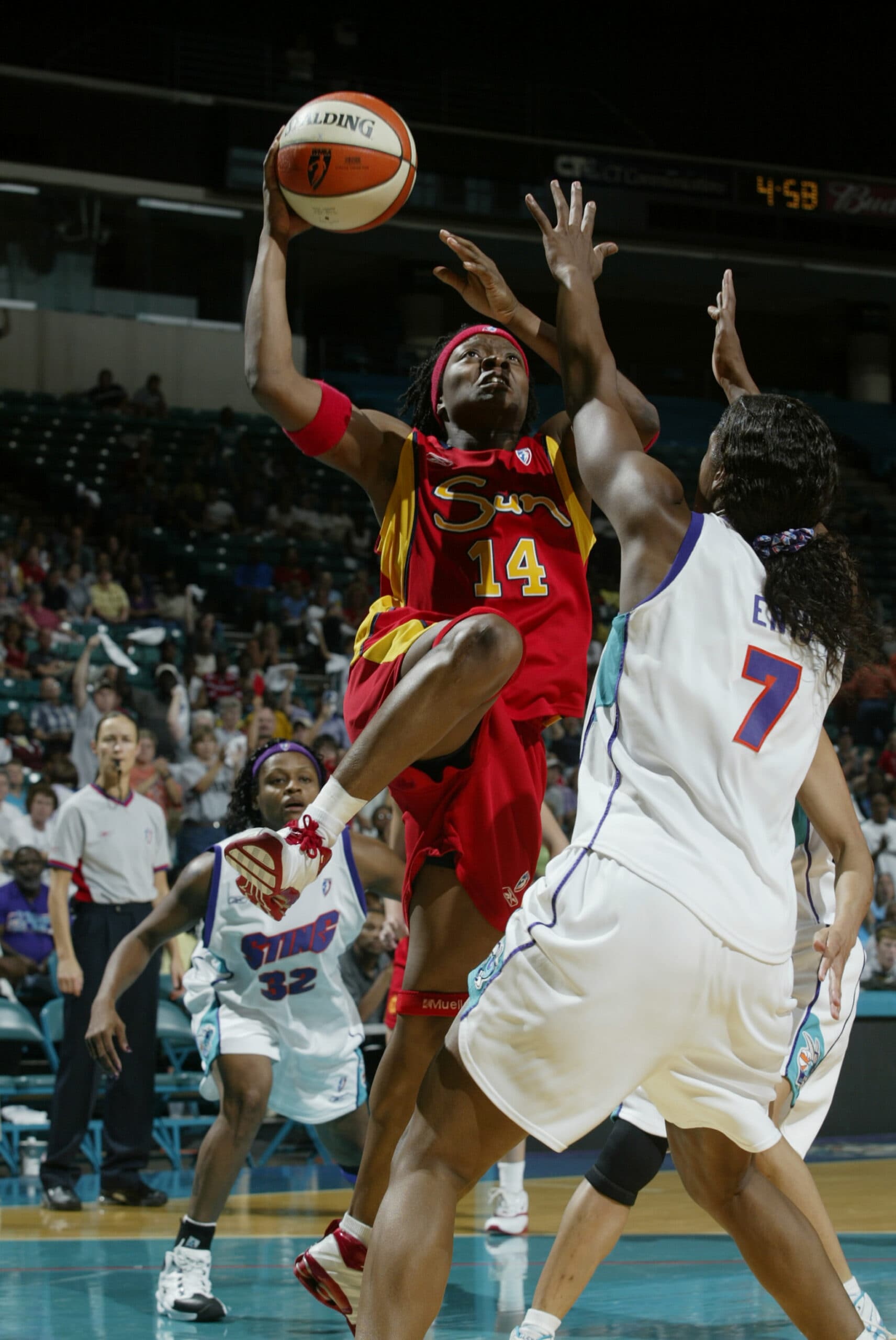 Shannon Johnson puts up a shot