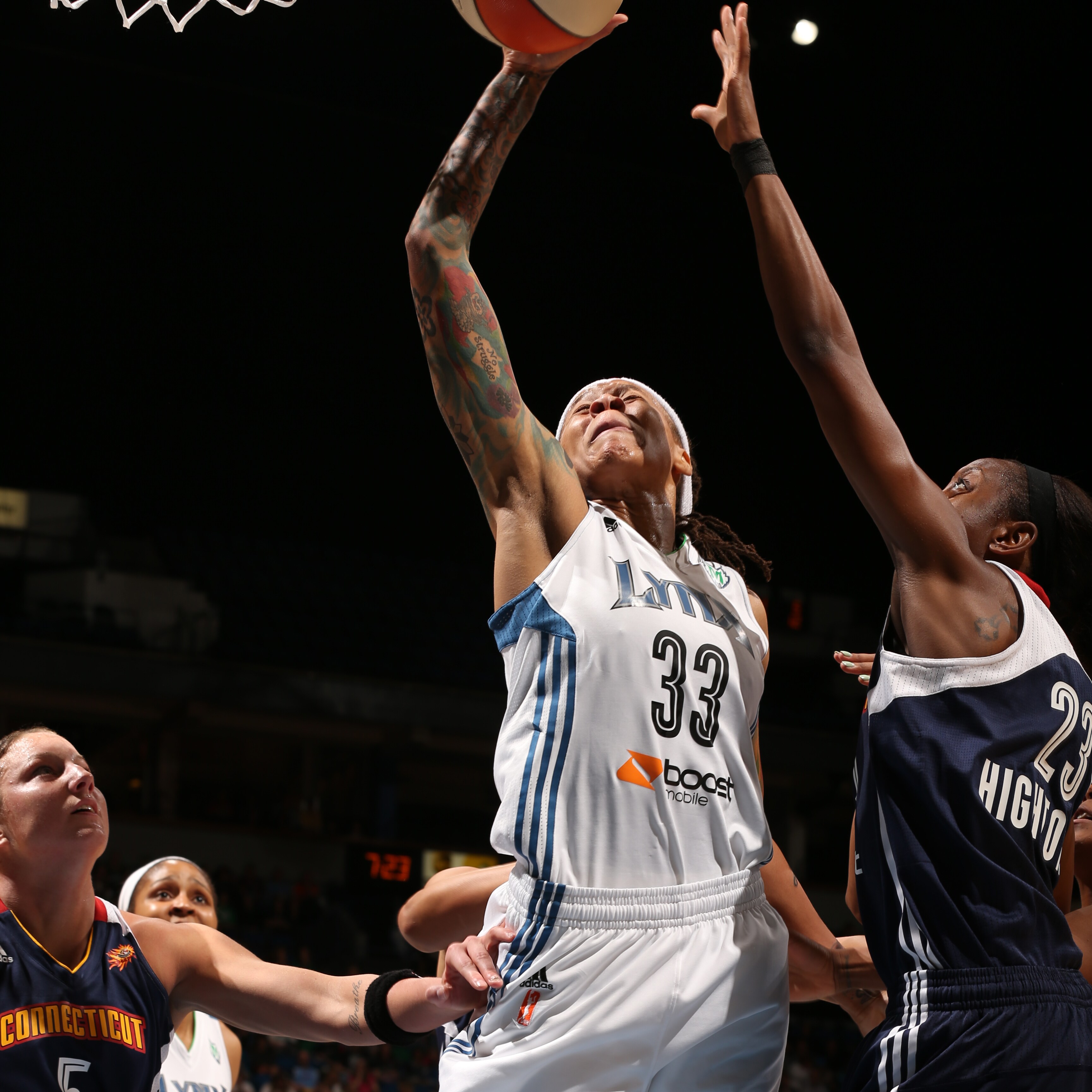 2013's Home-Opener: Lynx guard Seimone Augustus helped lead the Lynx to victory over the Sun, scoring 20 points while grabbing four rebounds, dishing out four assists and snagging one steal.