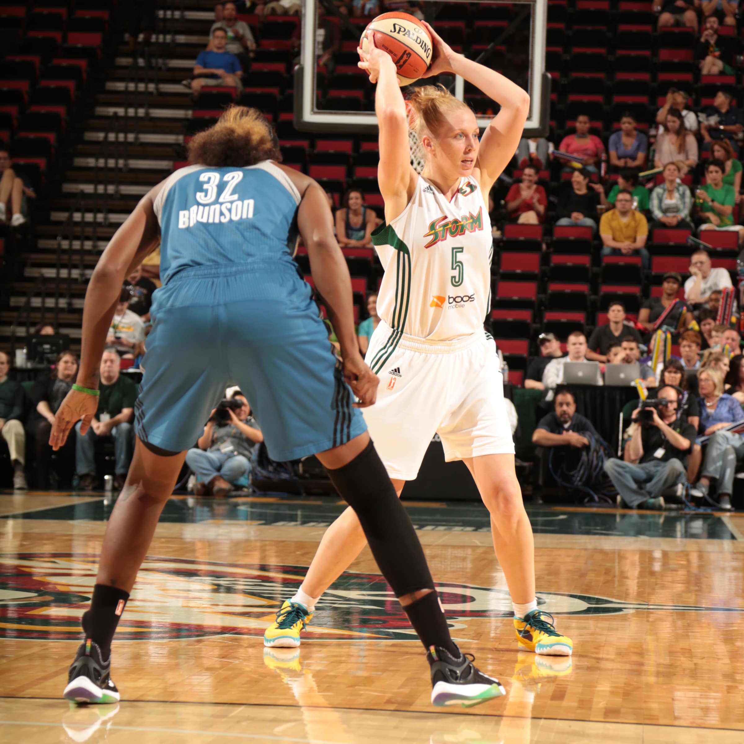 Storm forward Abby Bishop was solid all-night for Seattle, scoring 12 points while grabbing nine rebounds.