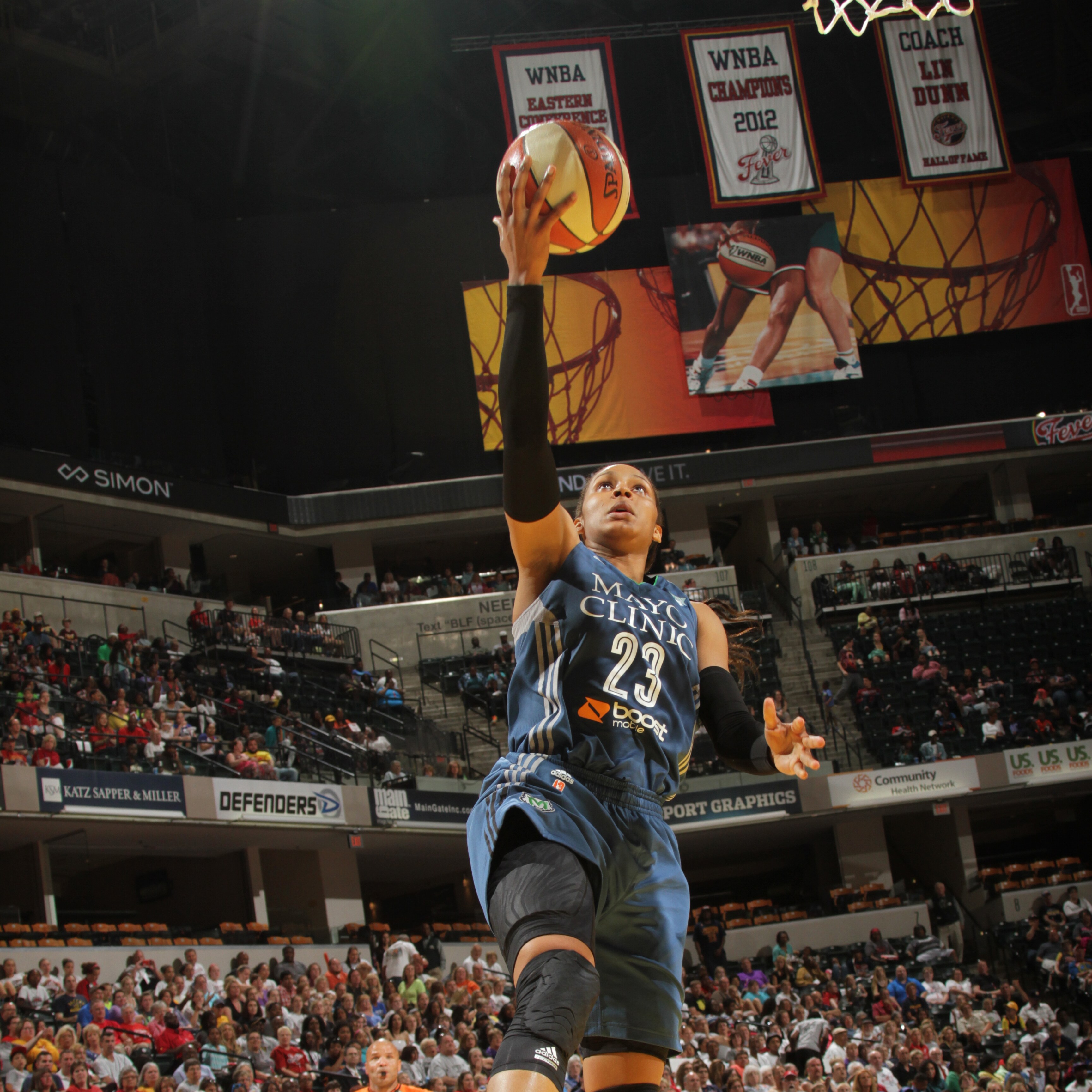 Lynx forward Maya Moore had a solid all-around game against the Fever, scoring 16 points to go with 10 rebounds, three assists and three steals.