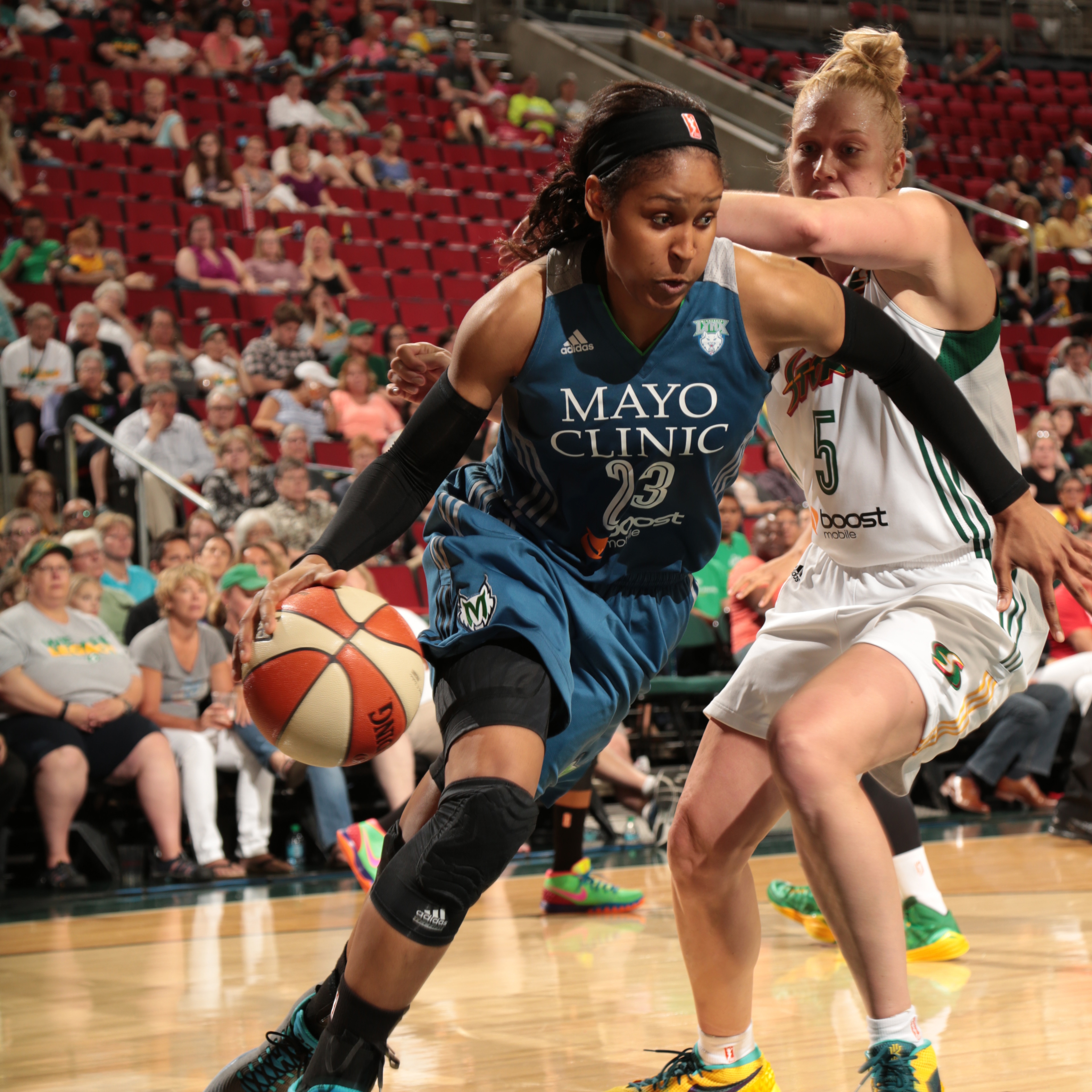 Despite scoring just 11 points on 4-of-14 shooting, Lynx forward Maya Moore had a solid all-around game, adding seven rebounds, four assists and two blocked shots.