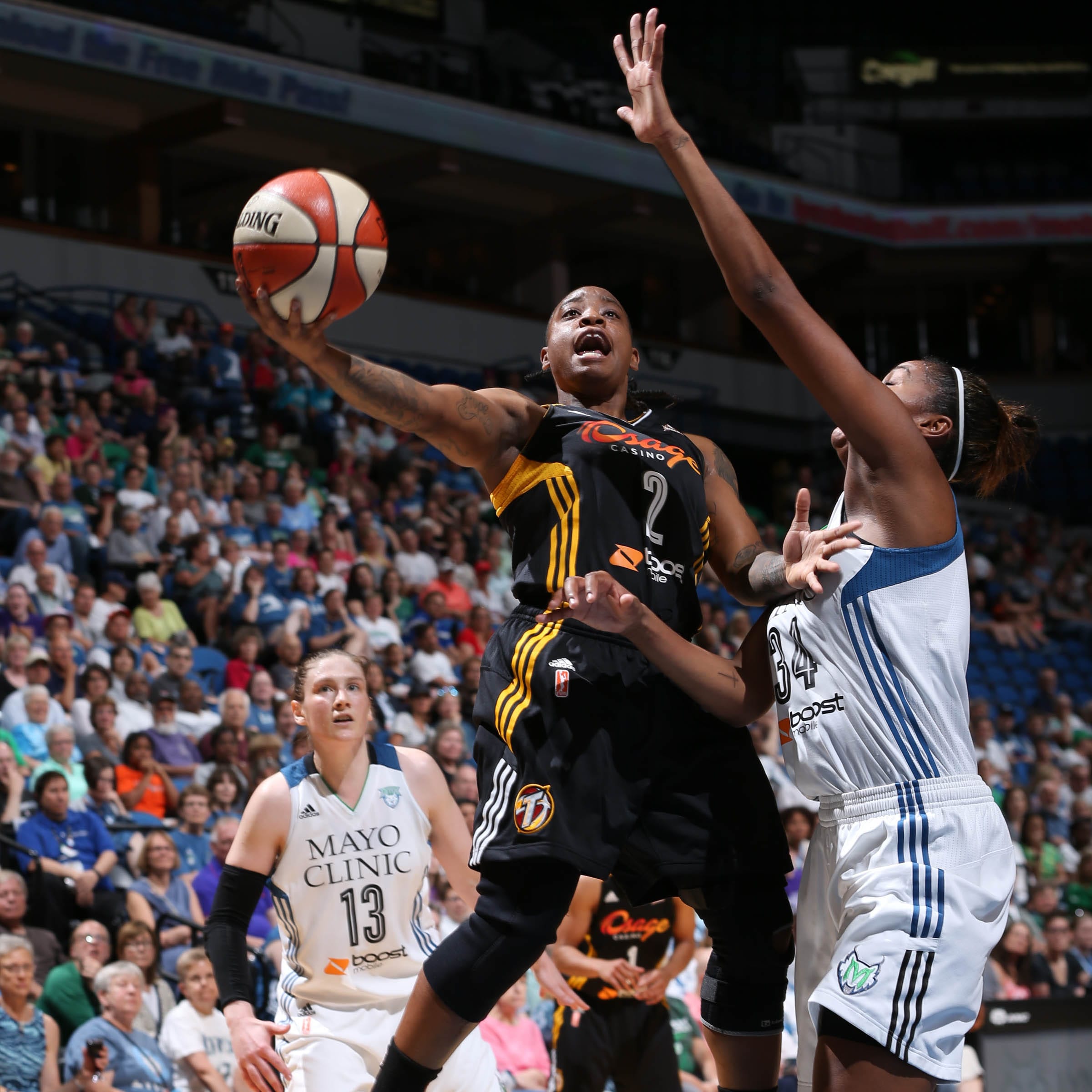 Shock guard Riquna Williams came off the bench and had a huge game, scoring 17 points while adding three rebounds, five assists and three steals.