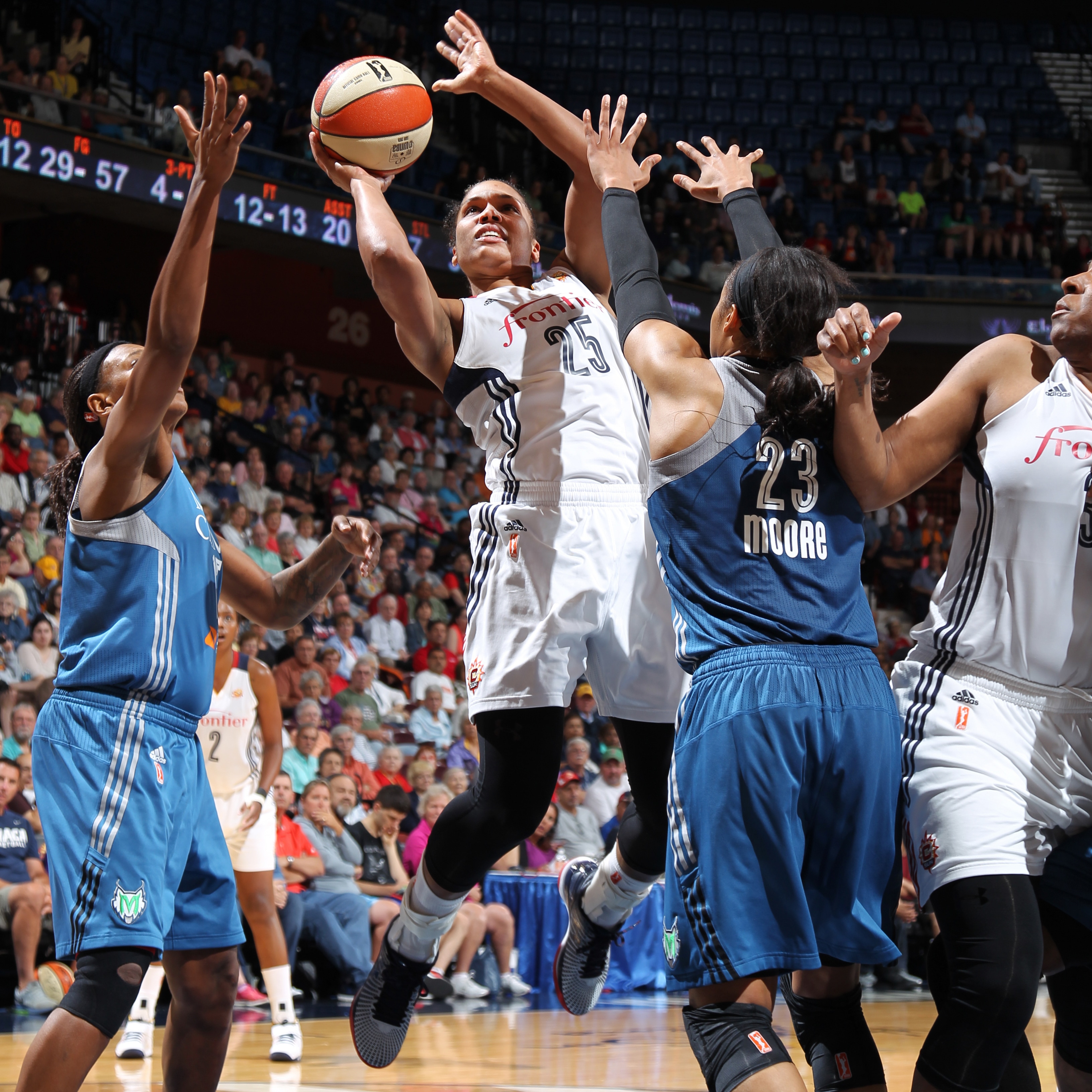 Sun forward Alyssa Thomas was stifled by Brunson's fantastic showing. Thomas finished with just two points on 0-of-6 shooting.