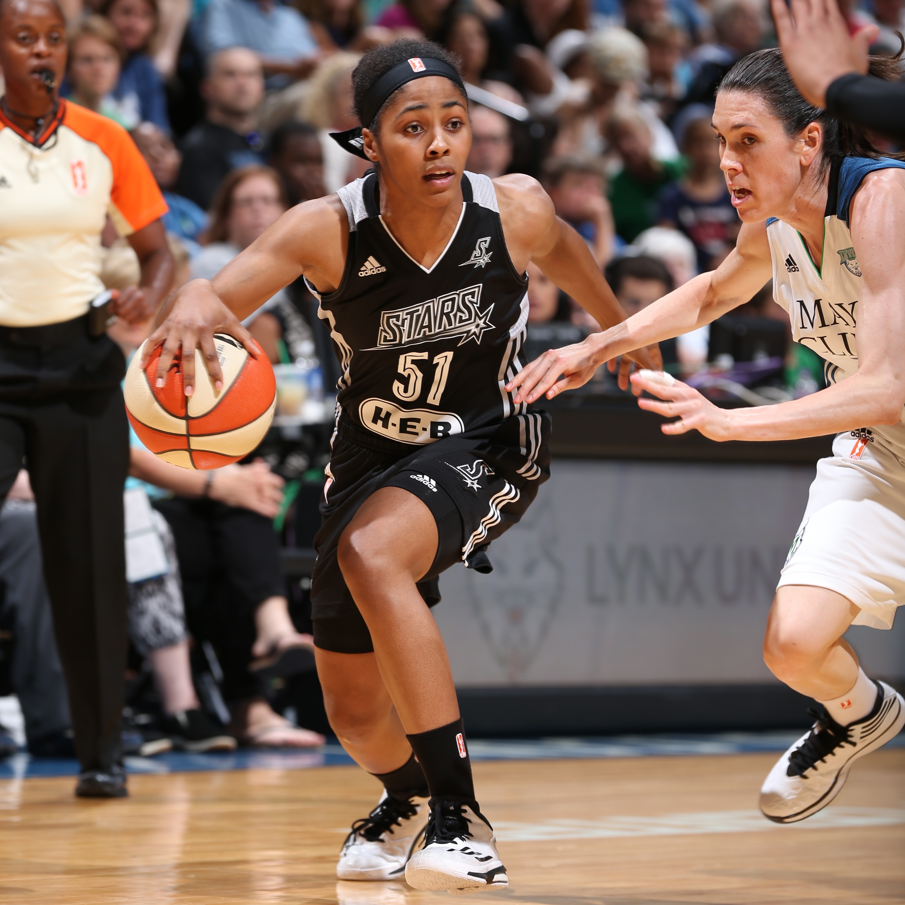 It was a rough for all Stars' guards and Sydny Colson was no exception. Colson finished with two points and four rebounds while committing three turnovers in the Stars' loss.