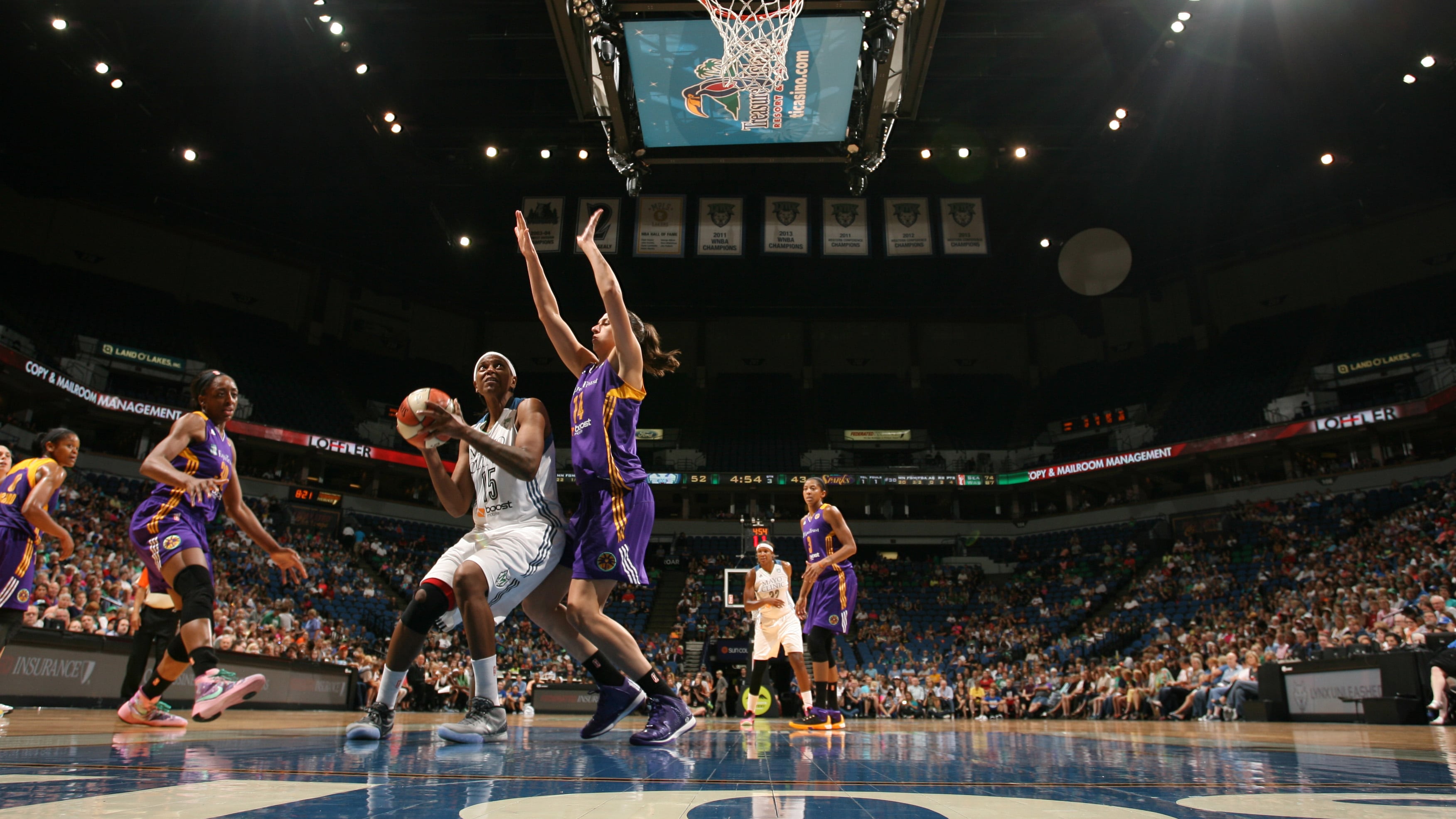 Lynx center Asjha Jones provided Minnesota with some timely baskets off the bench, finishing with eight points on 3-of-4 shooting (75 percent).