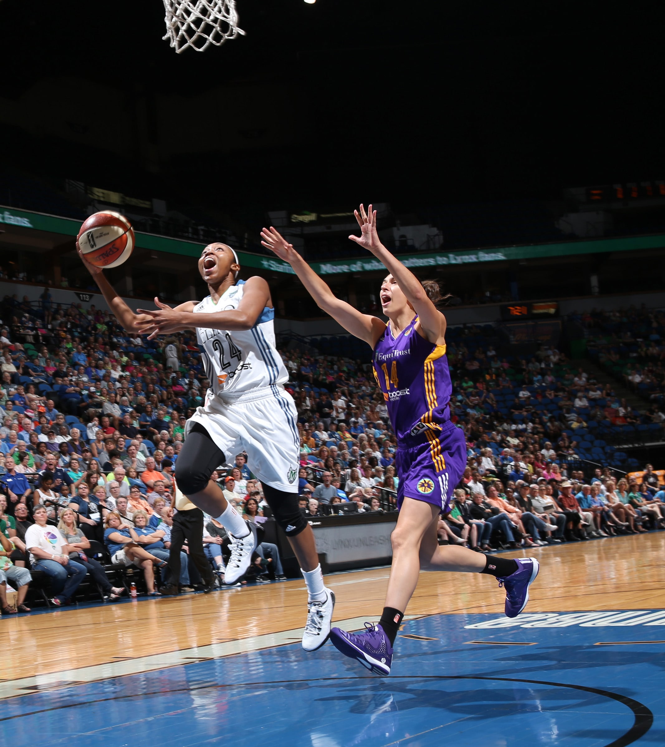 Lynx guard Renee Montgomery had a rather quiet game off the bench, making her only shot and finishing with just two points. She did however have a huge play defensively, taking a charge late in the fourth quarter to help seal a Lynx victory.