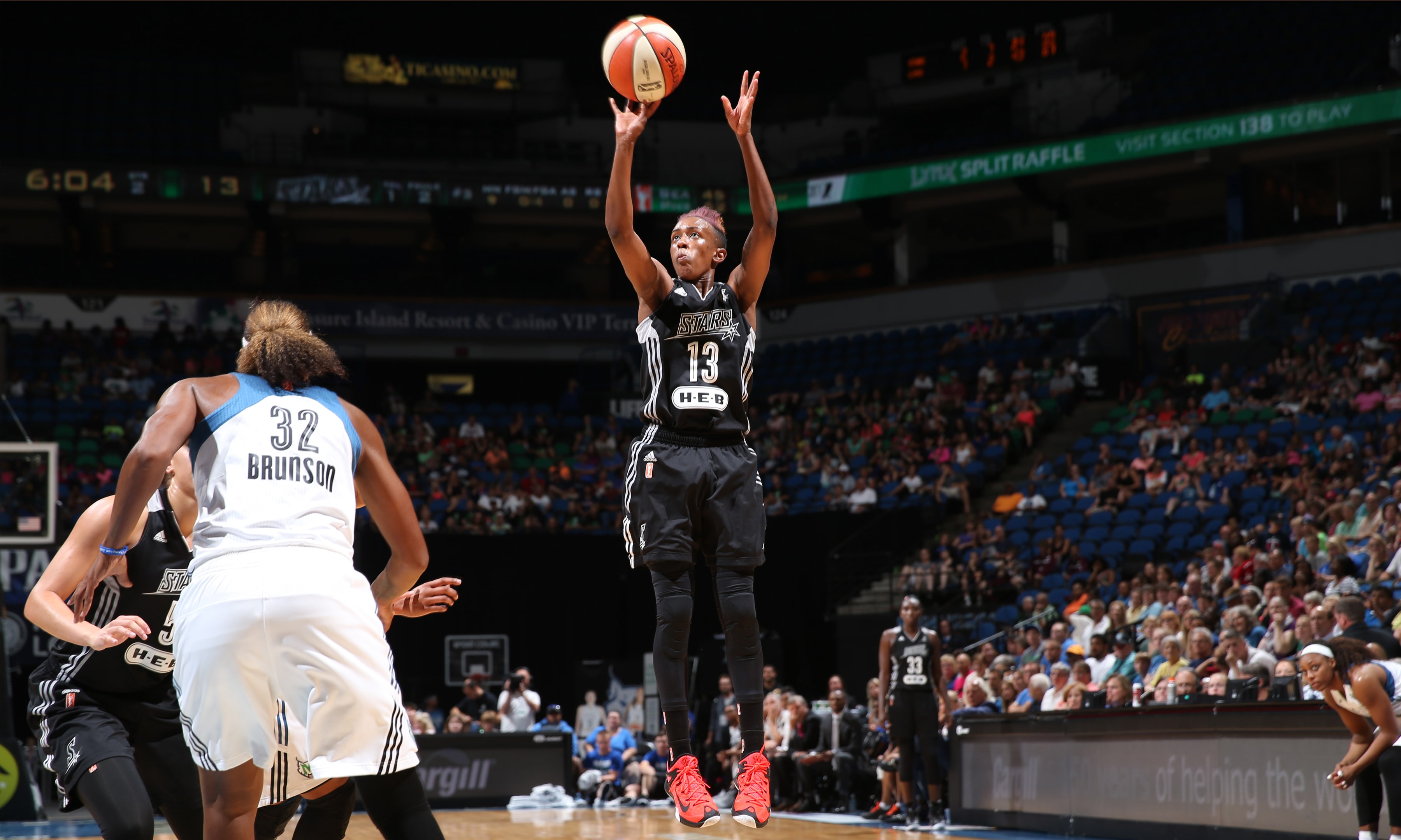 Stars guard Danielle Robinson struggled to find her shot last night, shooting just 2-of-8 (25 percent) from the field for five points to go along with her three rebounds and two assists.