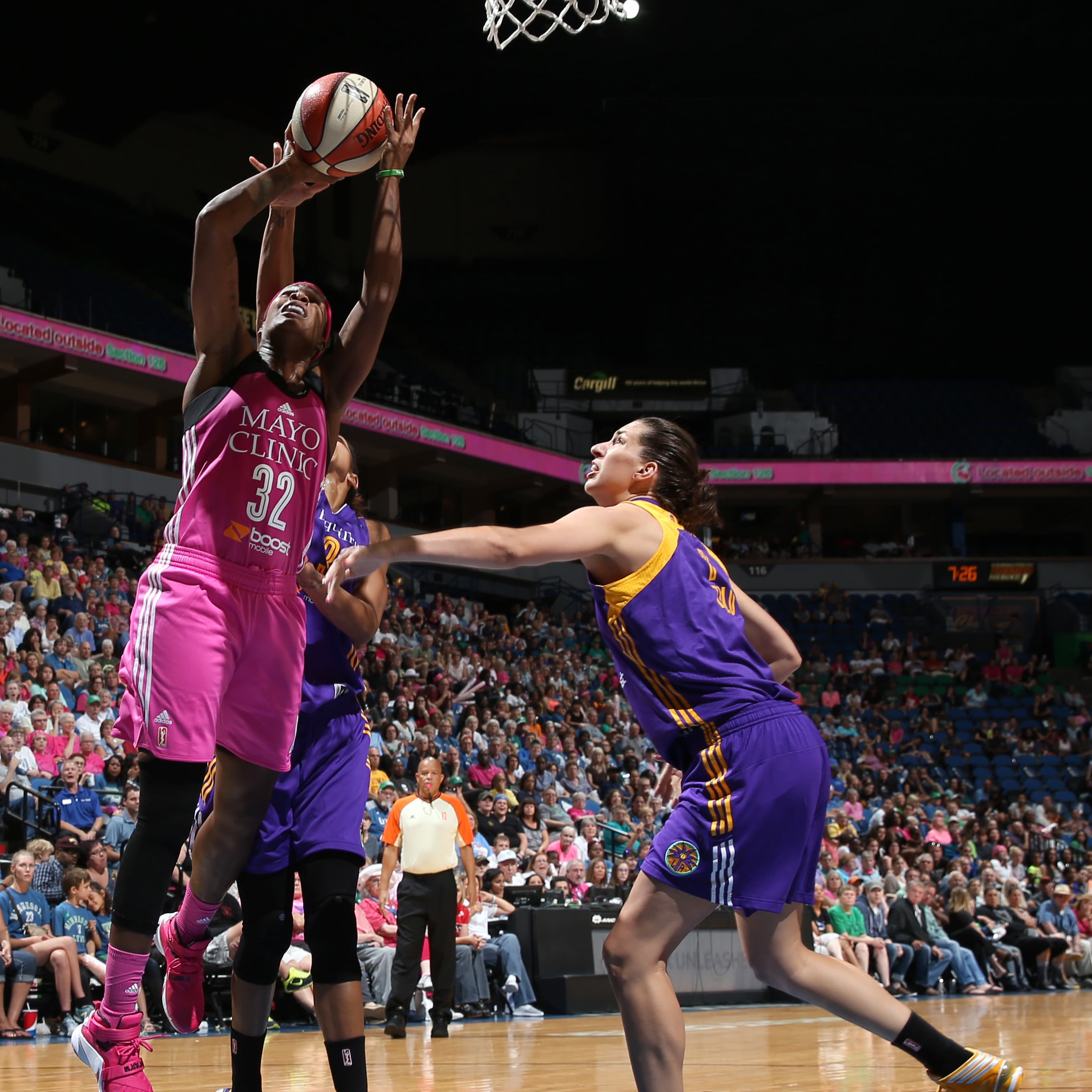Lynx forward Rebekkah Brunson had a solid game against the Sparks, finishing with 10 points, six rebounds and two steals in the Lynx victory.