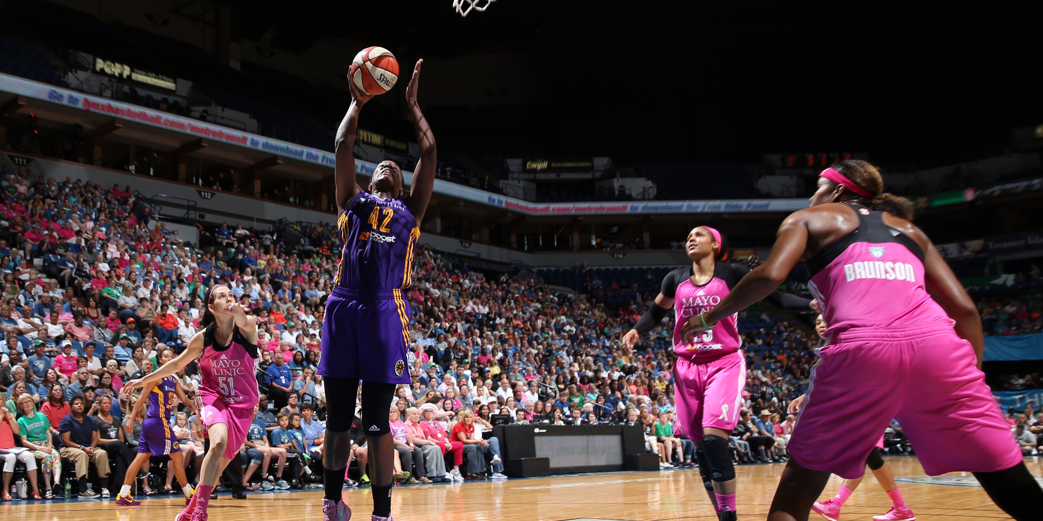 Sparks center Jantel Lavender has given the Lynx fits all season long and tonight was no exception. Lavender finished with 13 points and eight rebounds. It was the only game against the Lynx this season in which Lavender did not notch a double-double.