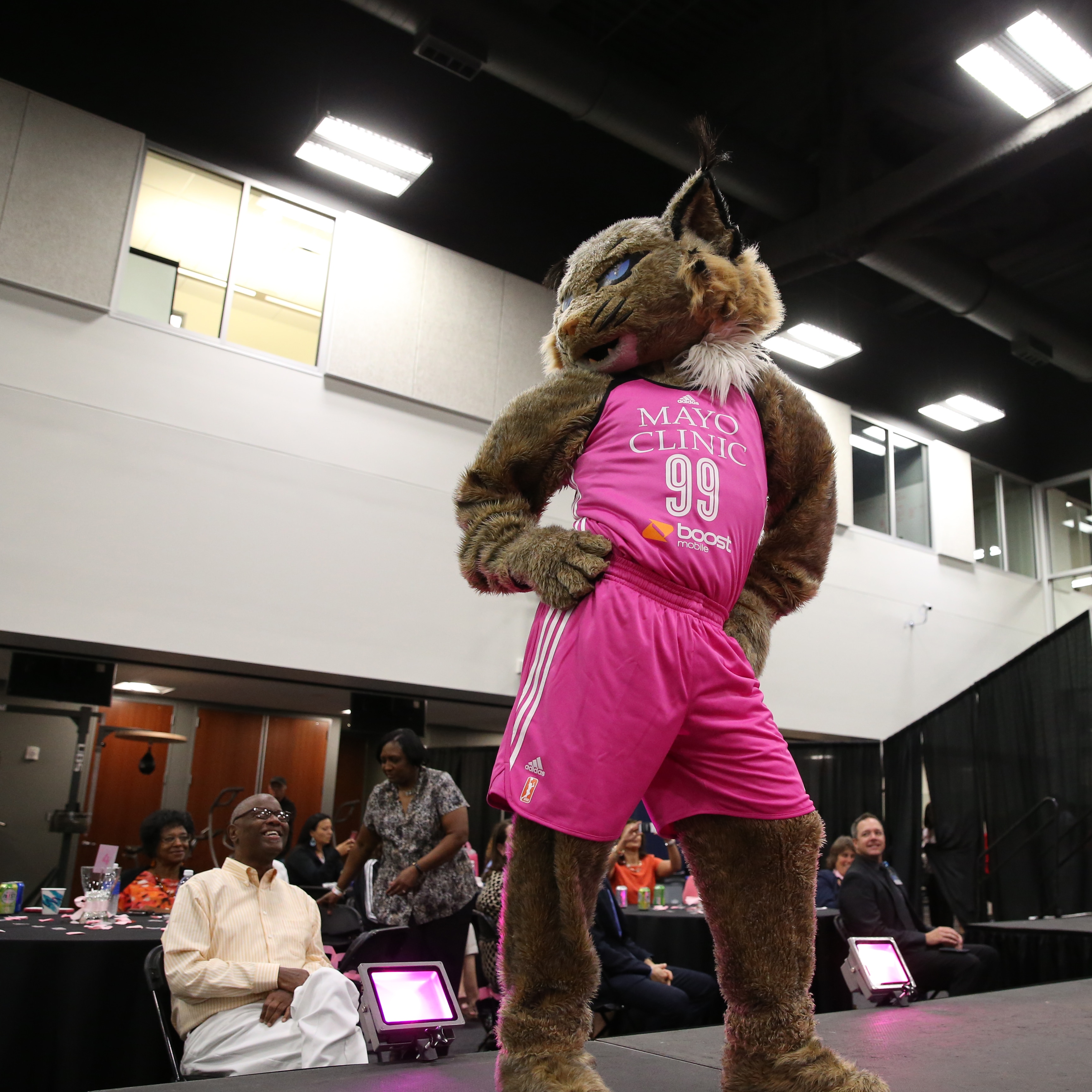 Lynx mascot Prowl even took a turn on the catwalk