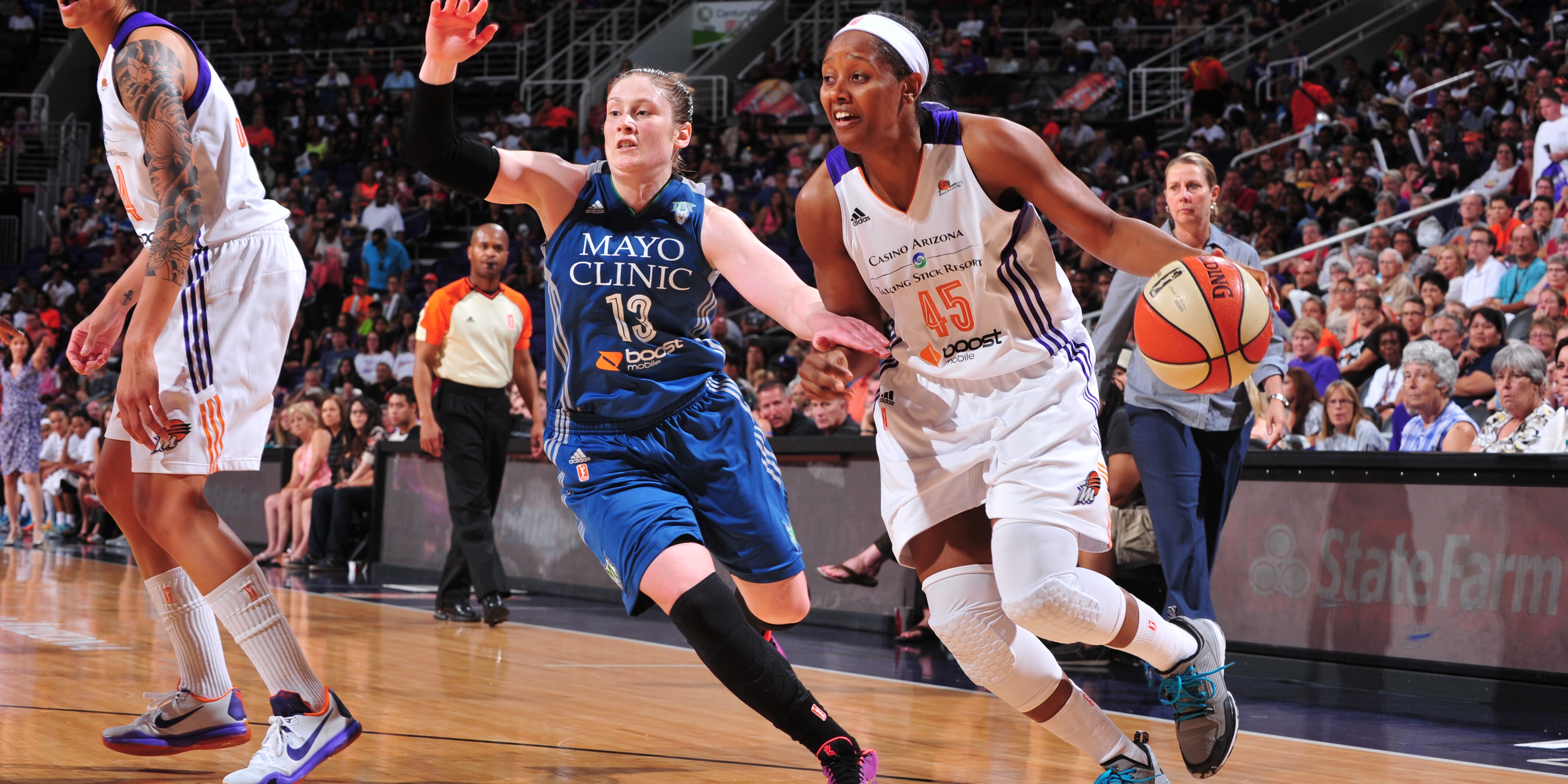 Mercury guard Noelle Quinn came off the bench and helped to spark multiple Mercury runs. Quinn finished with 11 points and two rebounds in just 17 minutes of play.