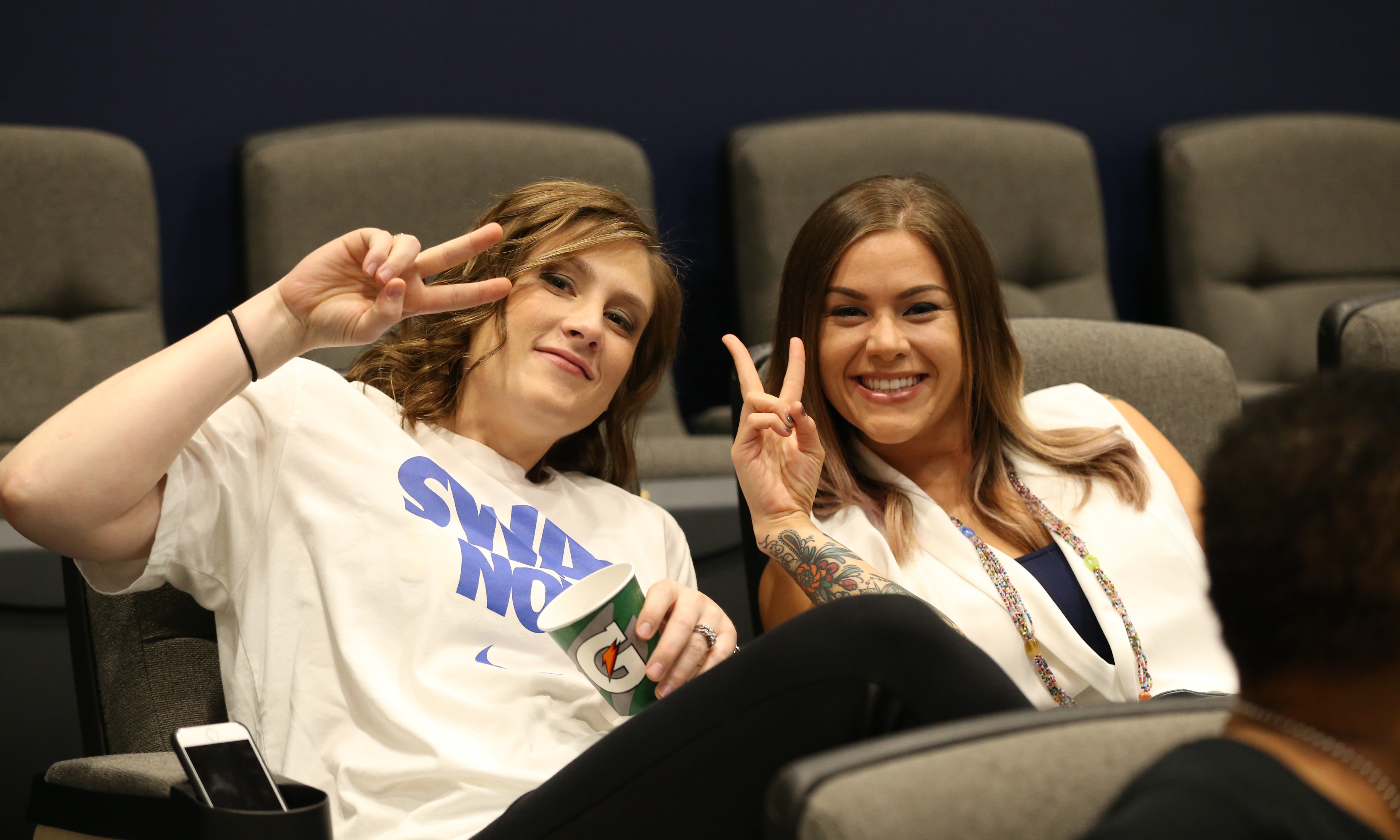 Lynx guard Lindsay Whalen gets ready to walk the catwalk