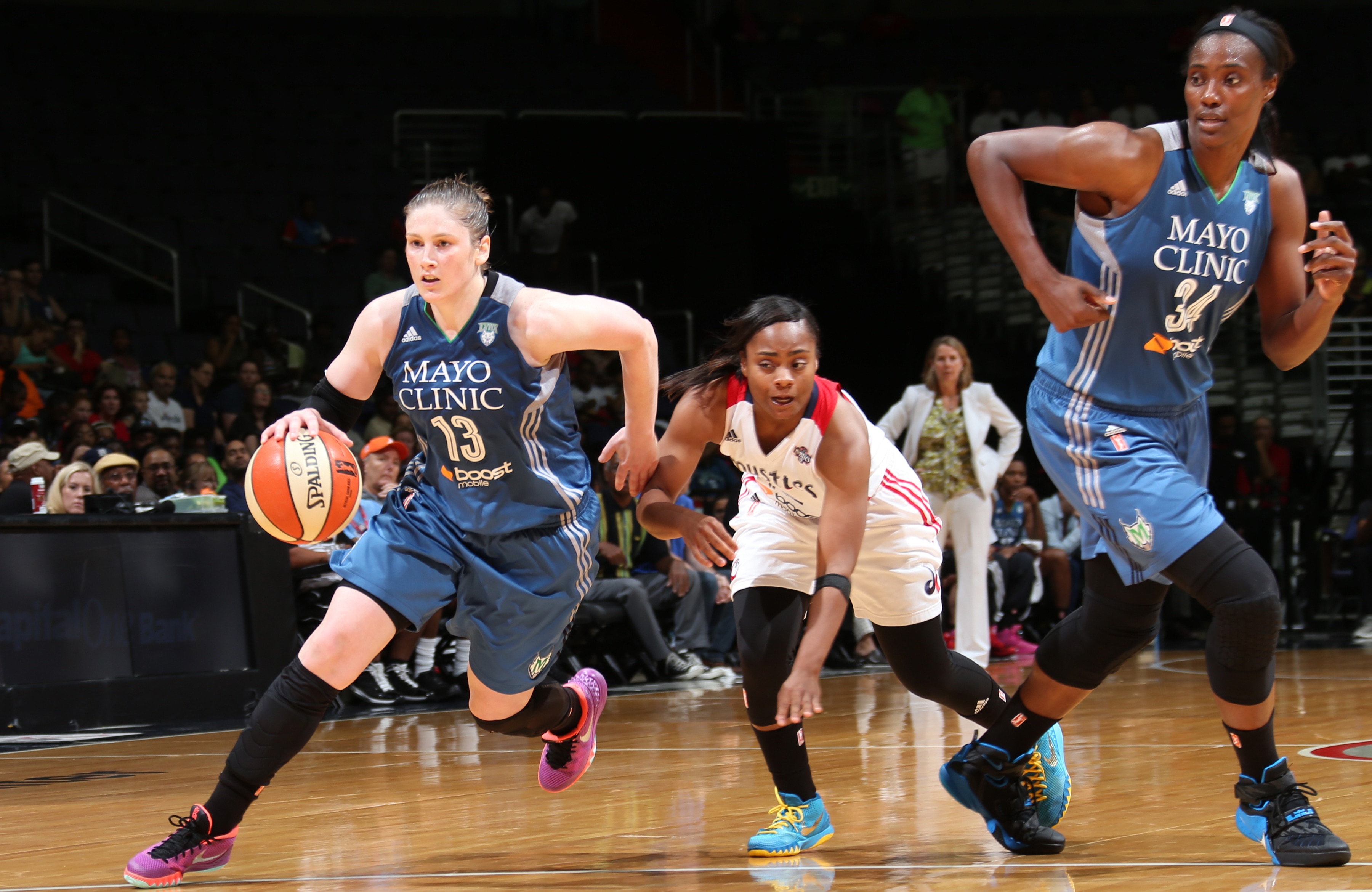 Lynx guard Lindsay Whalen had a great game against Washington, notching a double-double and finishing with 13 points, 10 rebounds and four assists in the loss.