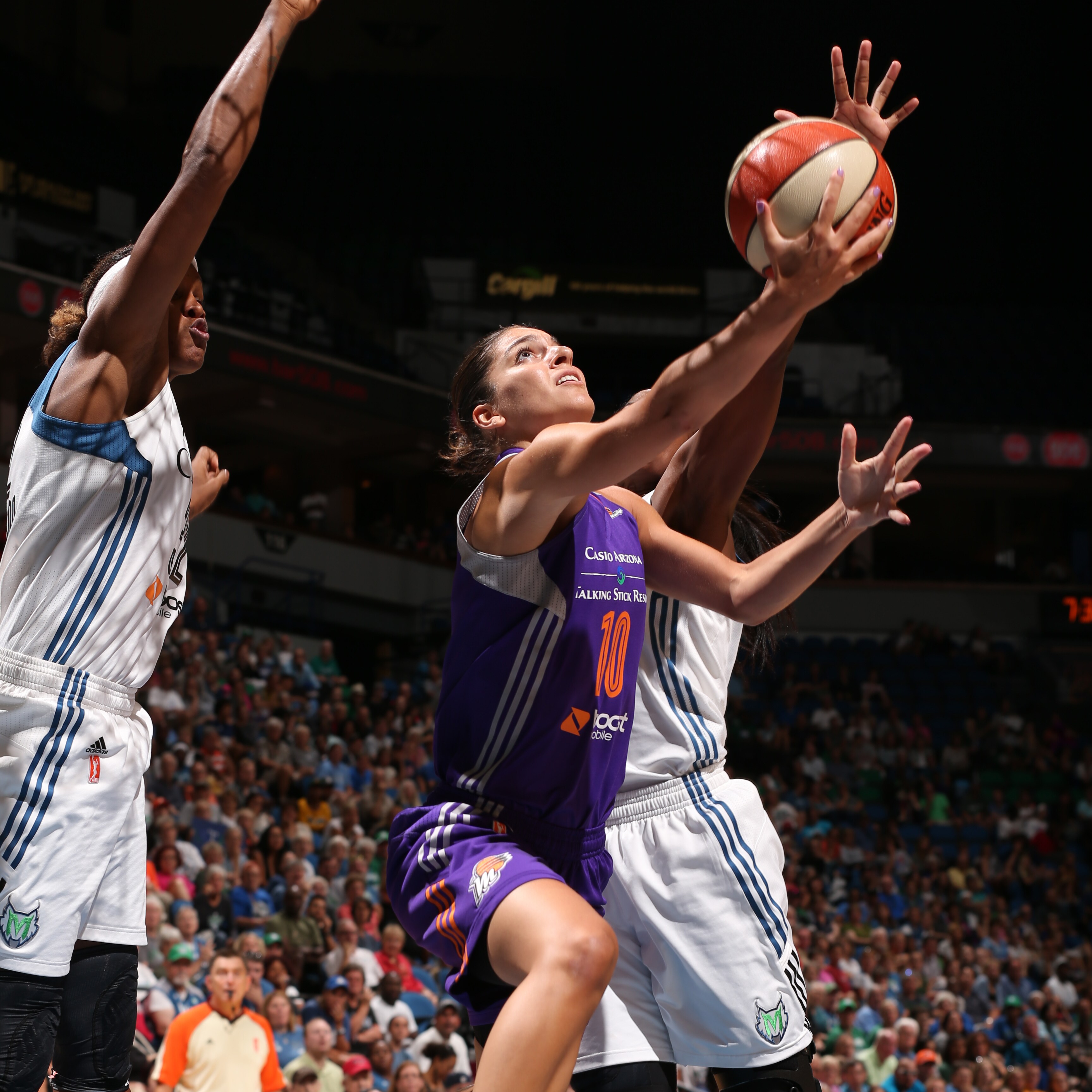 Mercury guard Marta Xargay was absolutely shut down by the defensive play of Lynx guards Anna Cruz and Renee Montgomery. Xargay finished with 0 points, just one rebound and one assist.
