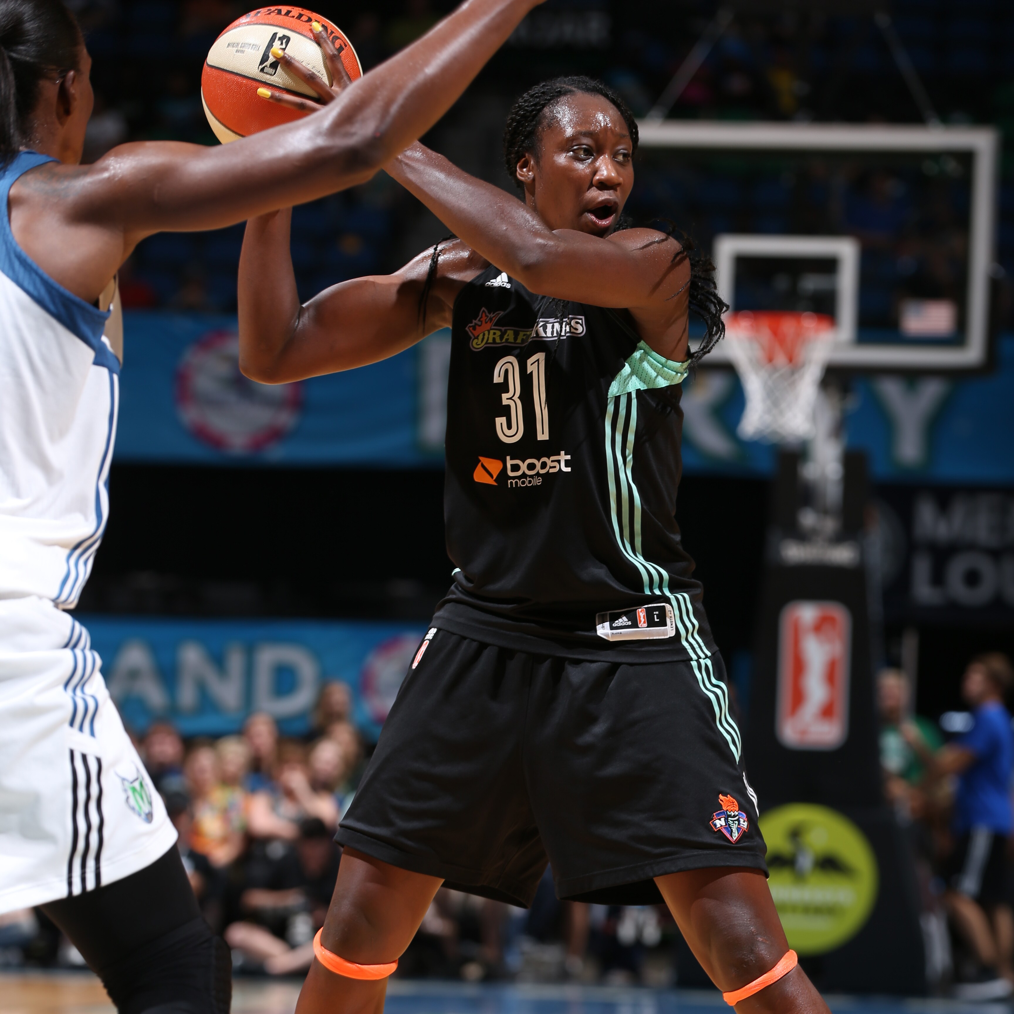 Entering the contest as the league's fourth-leading scorer, Tina Charles flexed her scoring muscle against Minnesota, finishing with 18 points, 14 rebounds, two steals and three blocked shots.