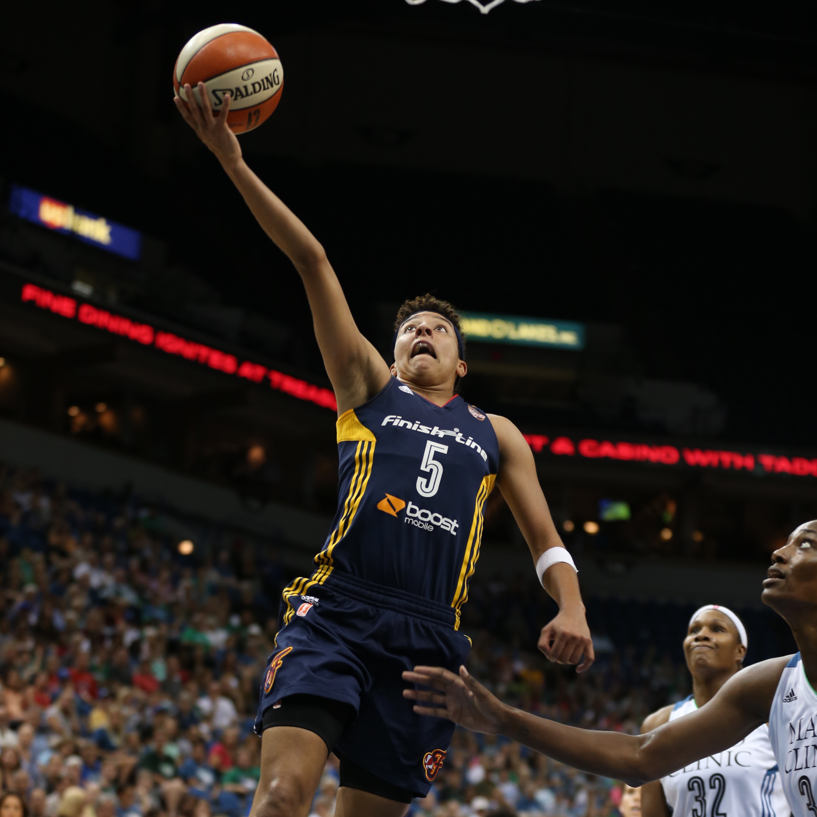 Fever guard Layshia Clarendon was held relatively quiet by Minnesota's frontcourt defense and finished with just nine points, three rebounds and three assists.