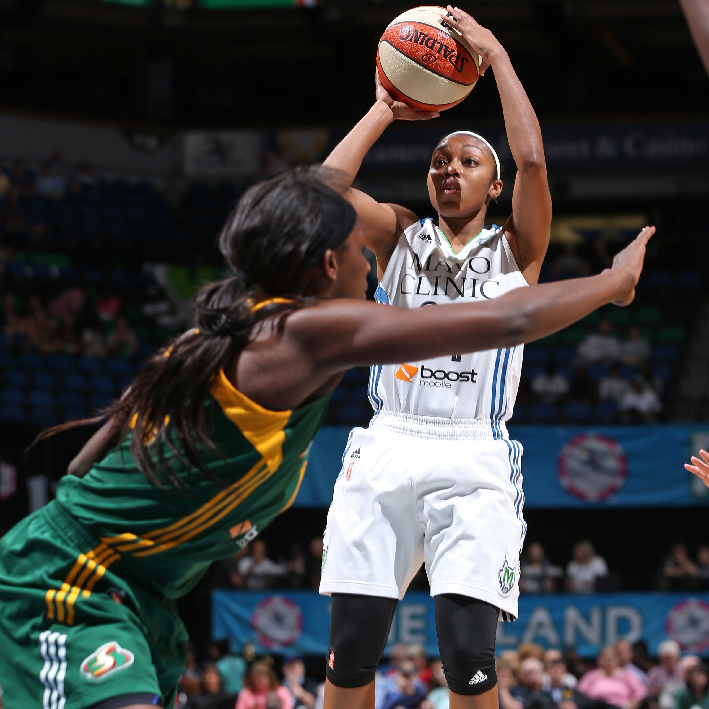 Lynx guard Renee Montgomery had an overall quiet night against Seattle, scoring just six points while adding two assists and one steal.