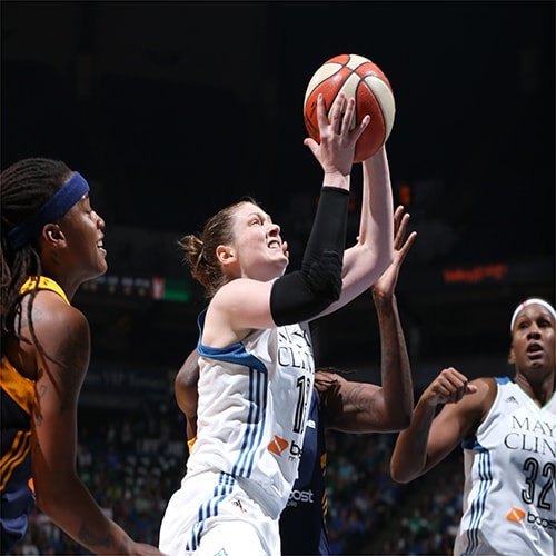 MINNEAPOLIS, MN - OCTOBER 6: Lindsay Whalen #13 of the Minnesota Lynx shoots the ball against the Indiana Fever during Game Two of the 2015 WNBA Finals on October 6, 2015 at Target Center in Minneapolis, Minnesota. NOTE TO USER: User expressly acknowledges and agrees that, by downloading and or using this Photograph, user is consenting to the terms and conditions of the Getty Images License Agreement. Mandatory Copyright Notice: Copyright 2015 NBAE (Photo by David Sherman/NBAE via Getty Images)