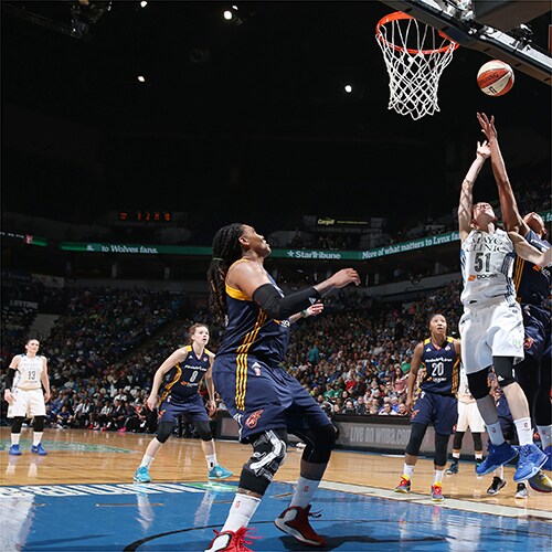 MINNEAPOLIS, MN - OCTOBER 6: Anna Cruz #51 of the Minnesota Lynx shoots the ball against the Indiana Fever during Game Two of the 2015 WNBA Finals on October 6, 2015 at Target Center in Minneapolis, Minnesota. NOTE TO USER: User expressly acknowledges and agrees that, by downloading and or using this Photograph, user is consenting to the terms and conditions of the Getty Images License Agreement. Mandatory Copyright Notice: Copyright 2015 NBAE (Photo by David Sherman/NBAE via Getty Images)