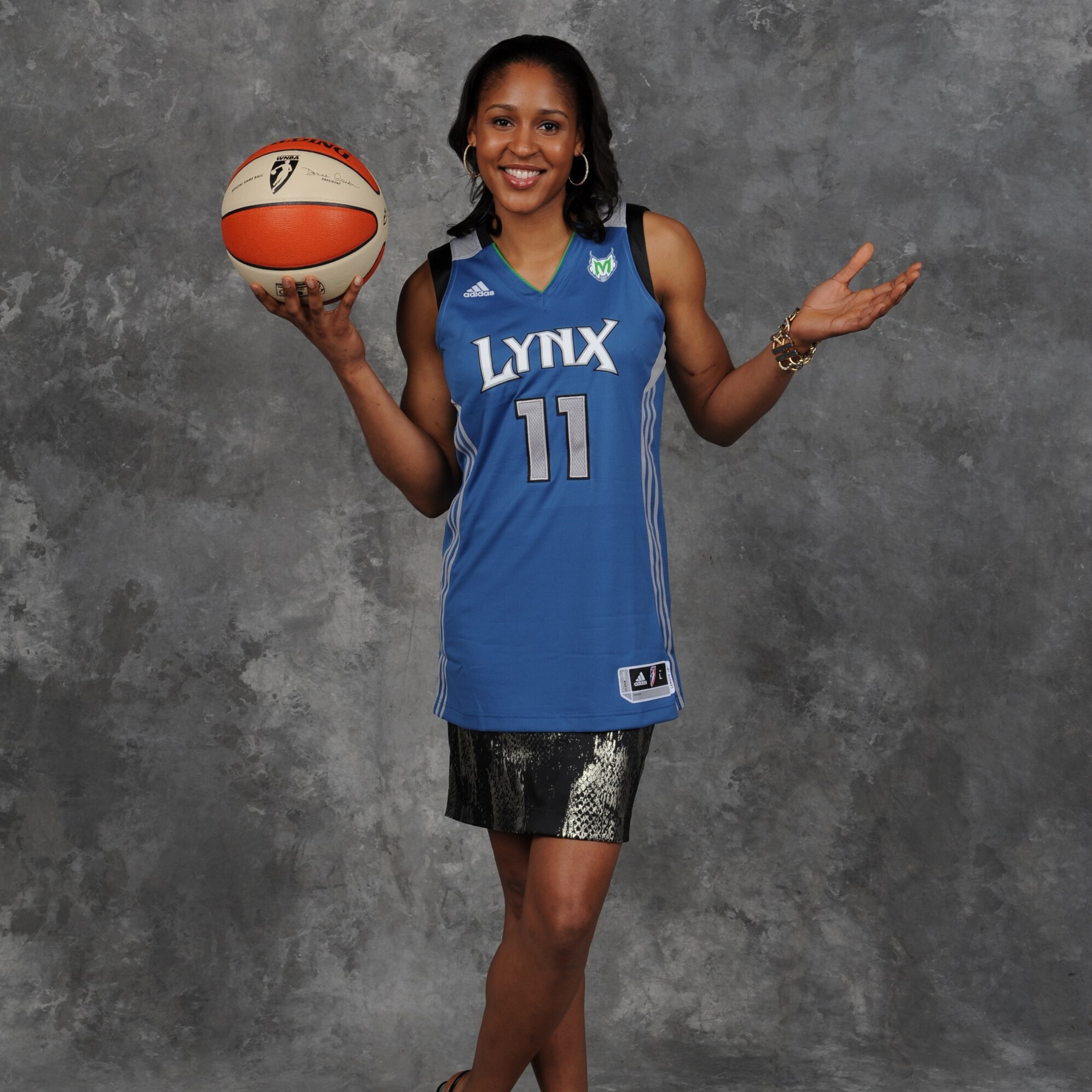 BRISTOL, CT - APRIL 11:  The number one overall pick Maya Moore  of the Minnesota Lynx poses for a portrait during the 2011 WNBA Draft Presented By Adidas on April 11, 2011 at ESPN in Bristol, Connecticut.  NOTE TO USER: User expressly acknowledges and agrees that, by downloading and/or using this Photograph, user is consenting to the terms and conditions of the Getty Images License Agreement. Mandatory Copyright Notice: Copyright 2011 NBAE  (Photo byJennifer Pottheiser/NBAE/Getty Images) *** Local Caption *** Maya Moore