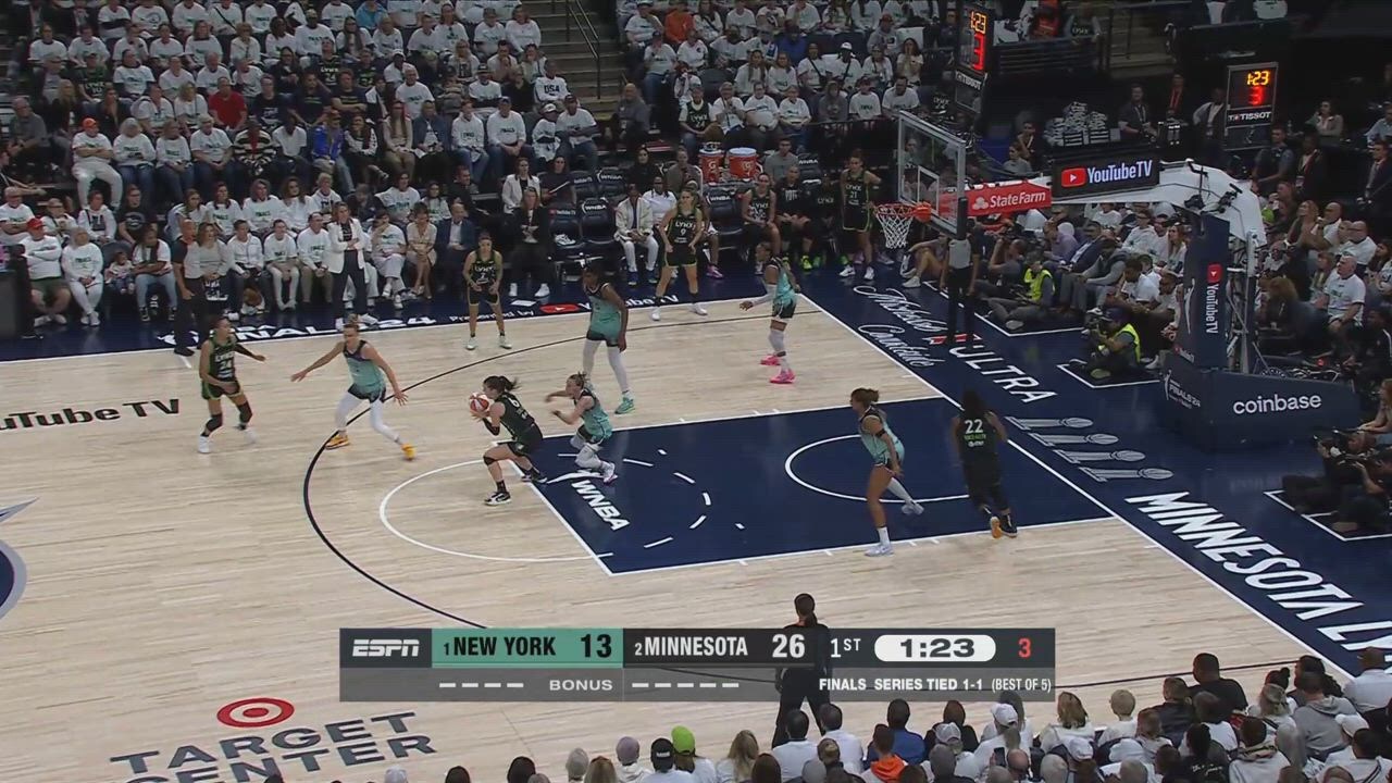 Bridget Carleton gets it to go at the buzzer