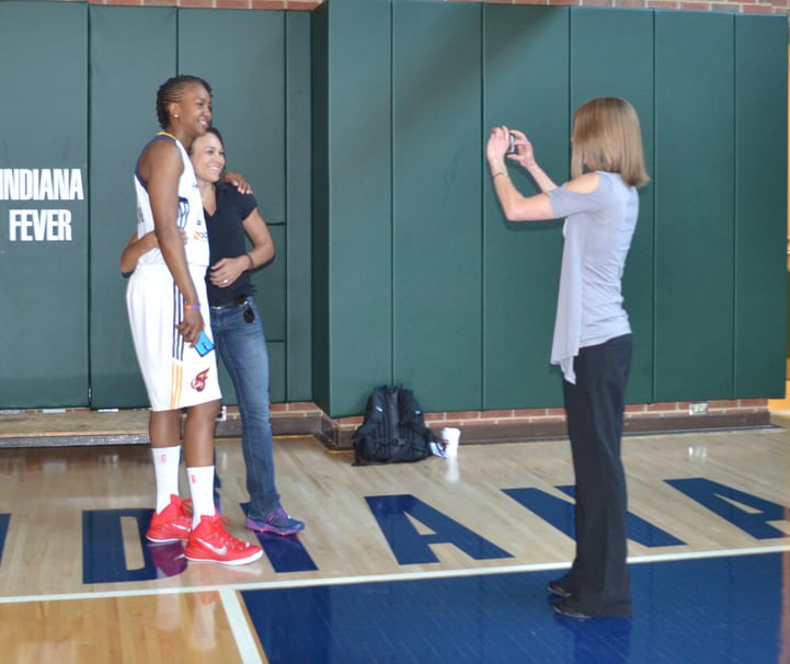 Tamika Catchings poses for a photo during Indiana Fever Media Day.