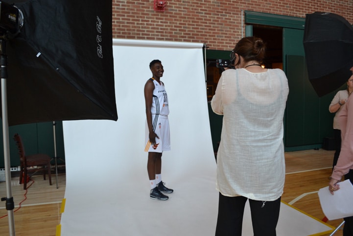 Natasha Howard poses for a photo during Indiana Fever Media Day.