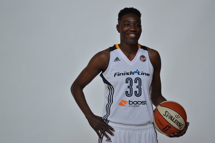 Natasha Howard poses for a photo during Indiana Fever Media Day.