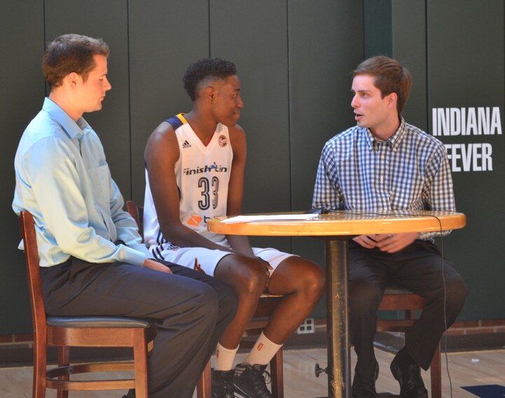 Natasha Howard talks with feverbasketball.com during Indiana Fever Media Day.