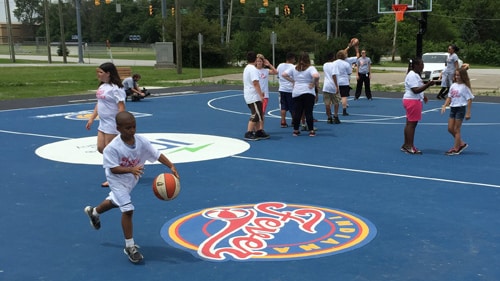 The Fever Help Open Indy's Newest Outdoor Basketball Court