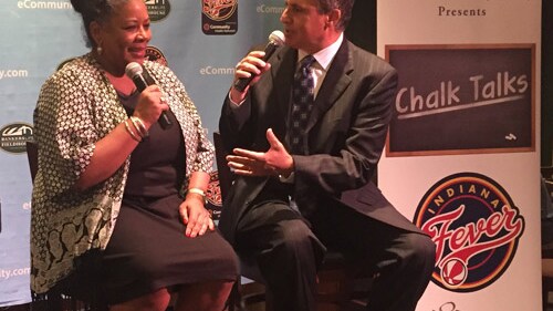 Laurel Richie Visits Indiana Fever