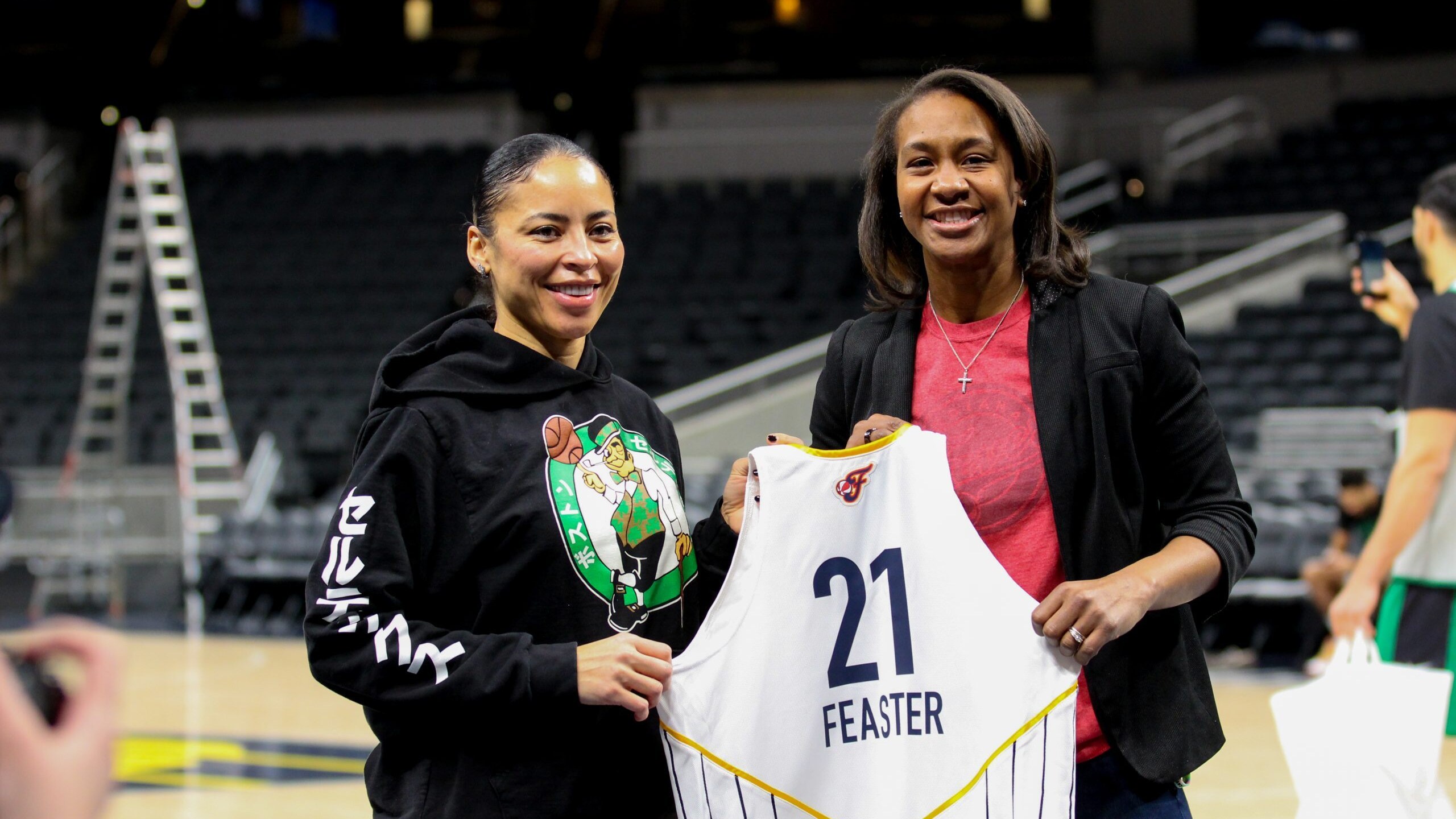 Tamika Catchings Surprises Former Fever Teammate Allison Feaster In A One-Of-Kind Moment