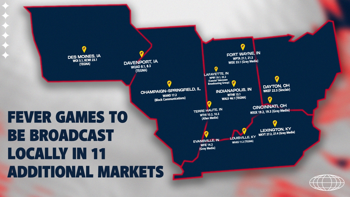 Fever games to be broadcast locally in 11 additional markets