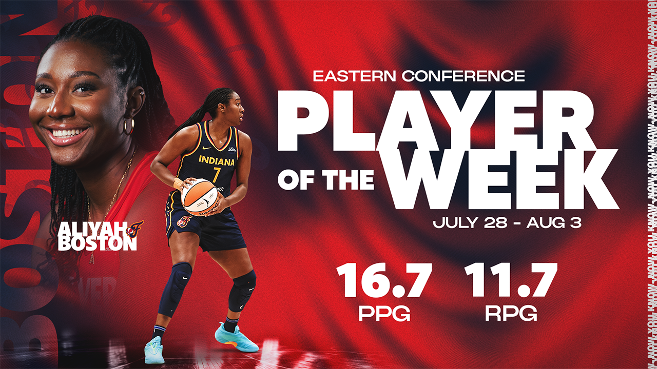 Aliyah Boston Wins Eastern Conference Player of the Week