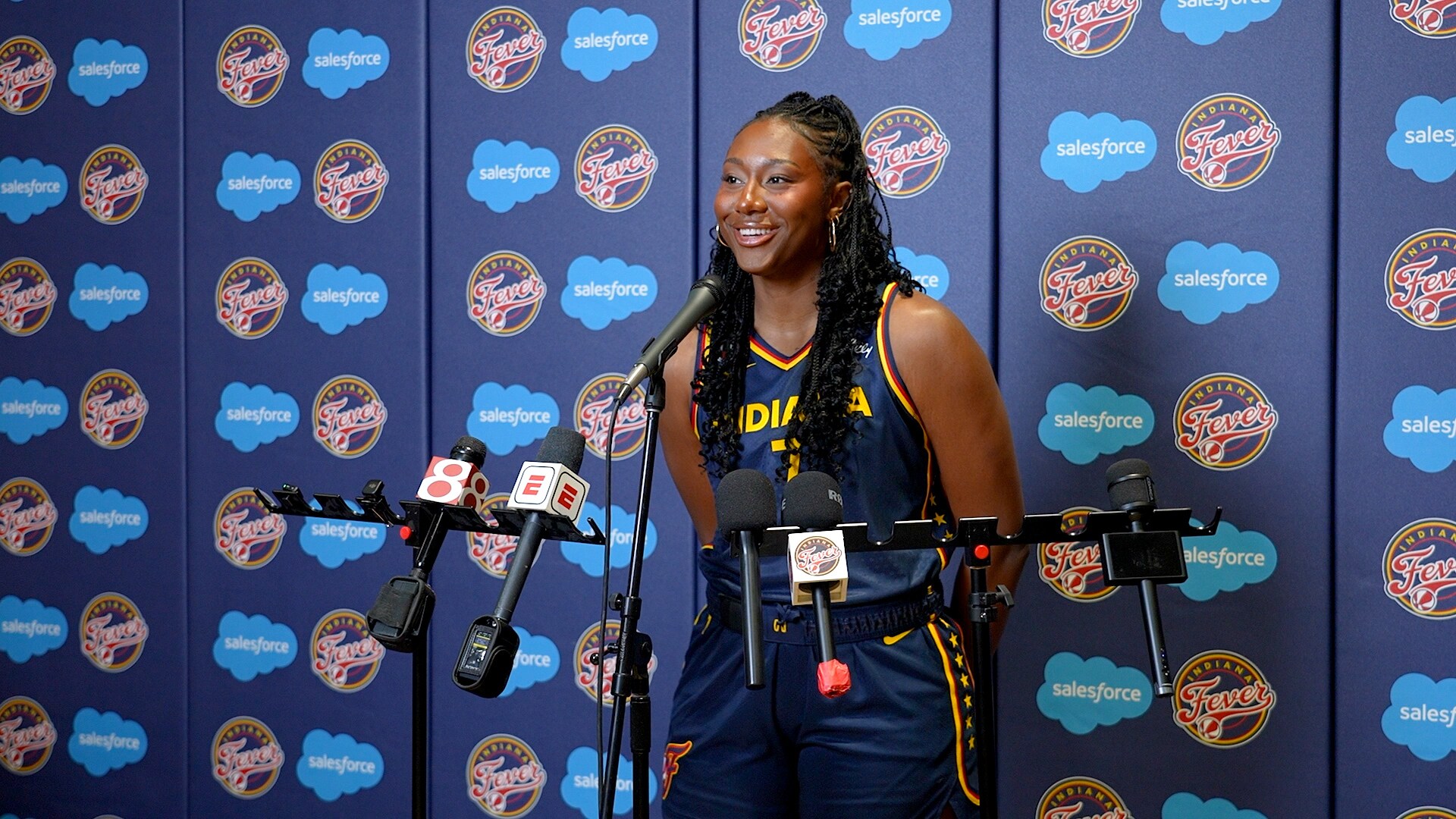 Aliyah Boston on Her Mindset This Season, Offseason Work & MORE | Indiana Fever Media Day