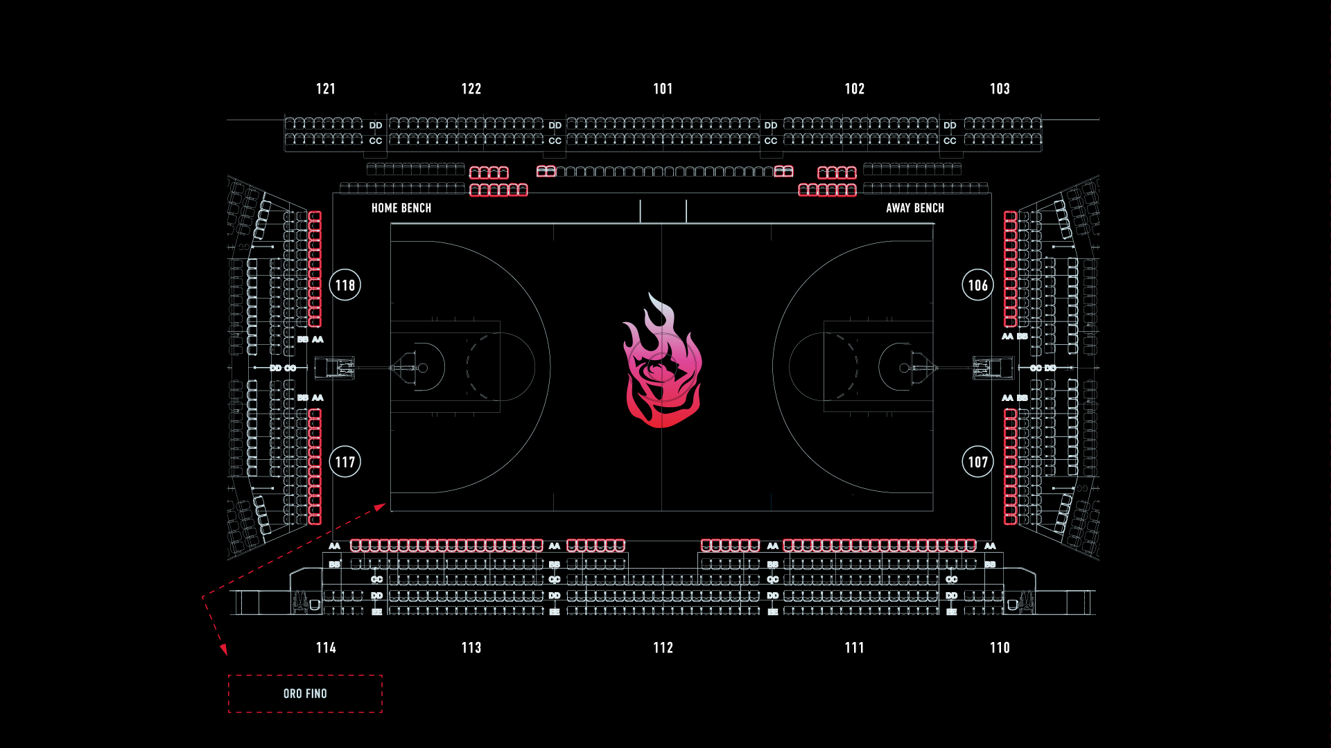 Oro Fino Pricing Map