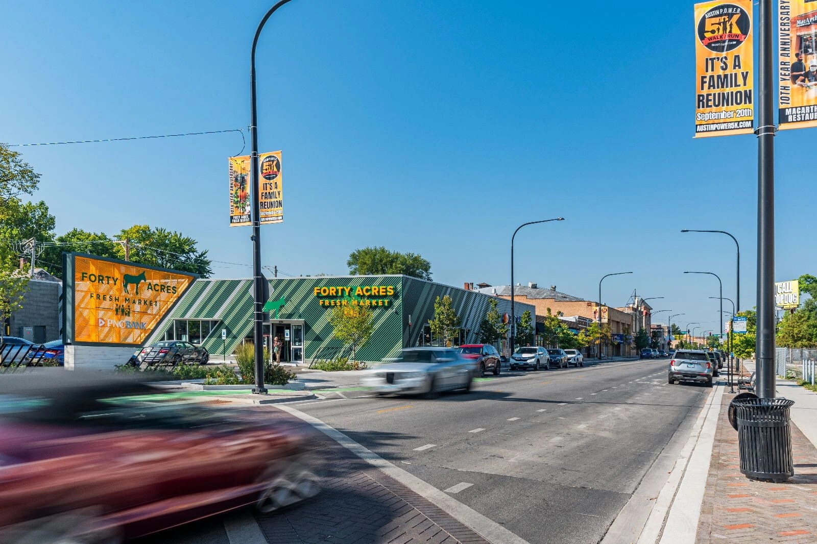 outdoor across the street