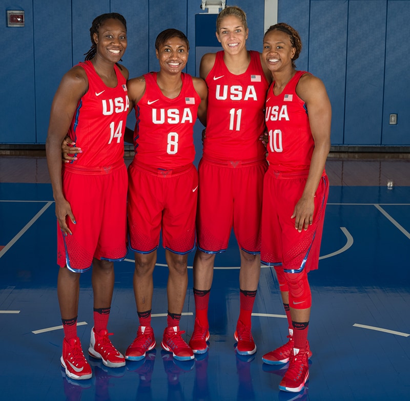 JULY 30: USA Basketball Women's National Team photos at the Madison Square Garden training facility in New York.