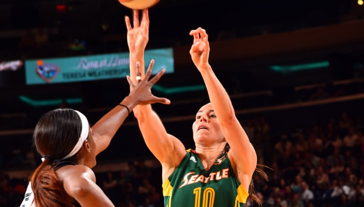 Sue Bird of Seattle hit three 3-pointers and scored a team-high 14 points on Sunday.