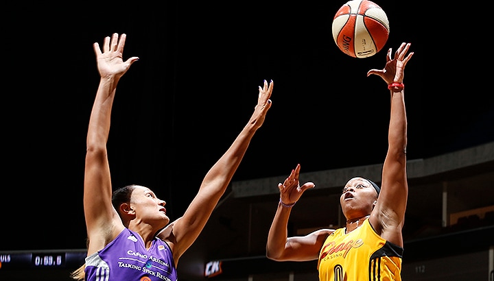 Odyssey Sims scored 16 points but the Shock lost to the Mercury on Thursday. 
