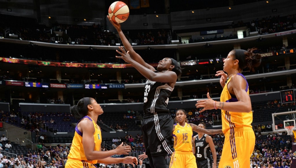 Sophia Young-Malcolm scored 11 points against the Sparks on Sunday.