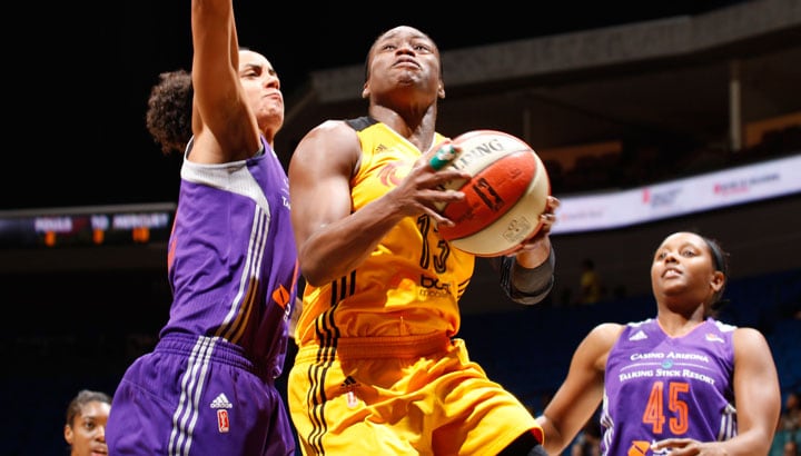 Karima Christmas finished with 15 points and six rebounds against the Mercury.