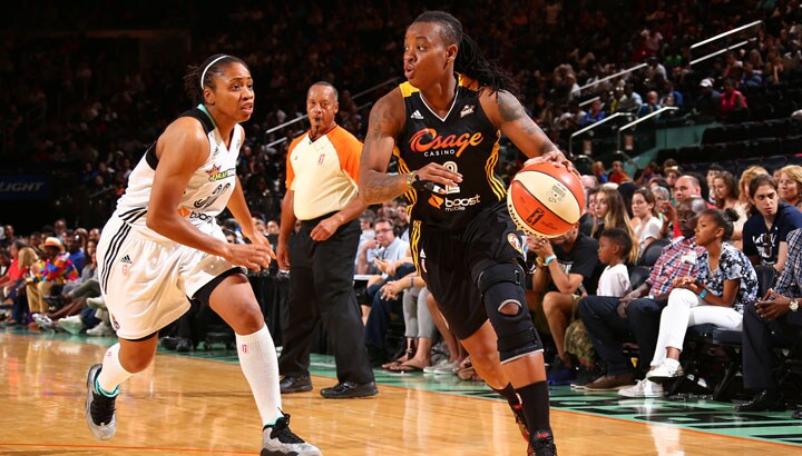 Riquna Williams finished with 15 points in the Shock’s 81-76 win over the Liberty.