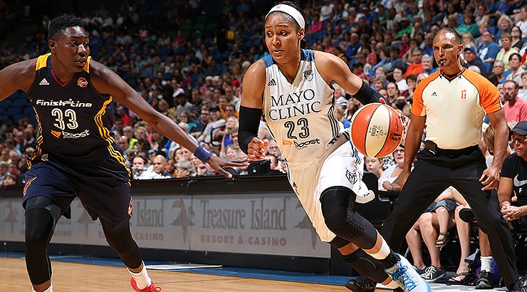 Maya Moore scored 11 points as the Lynx beat the Fever on Friday. (Photo by David Sherman/NBAE via Getty Images)