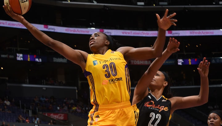 Nneka Ogwumike scored 26 points with nine rebounds in the Sparks' win over the Shock.