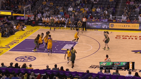 Rebounds her own miss, drives the lane for the layup to score her first WNBA basket