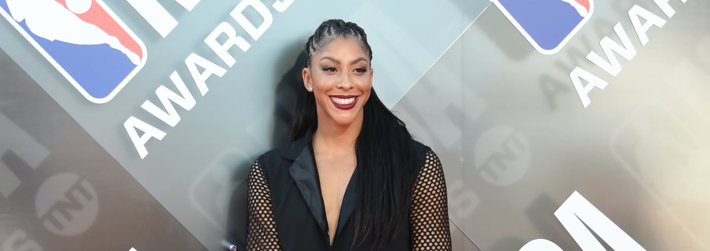 WNBA Stars Candace Parker Angel McCoughtry and Chelsea Gray at NBA