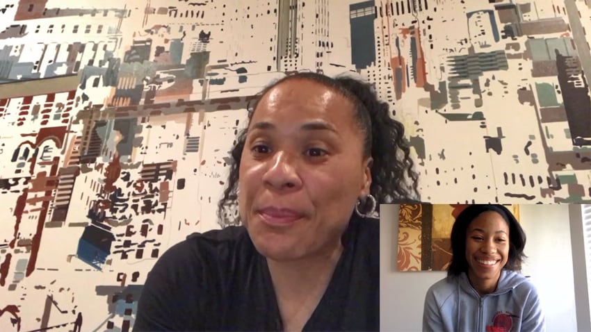 Tyasha Harris Receives Surprise Messages From Family and Dawn Staley