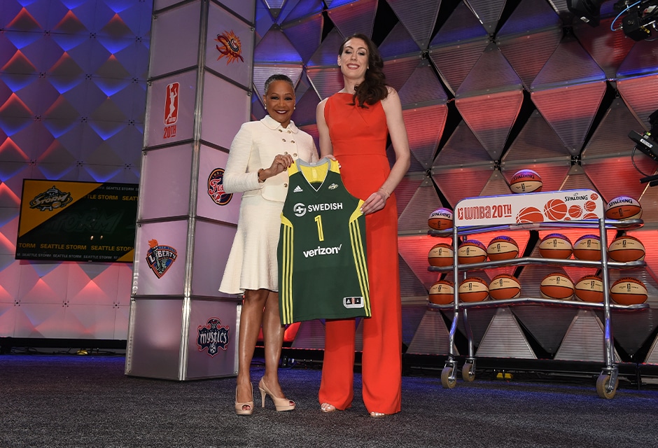 The number 1 pick in the 2016 WNBA Draft, Breanna Stewart, representing UConn