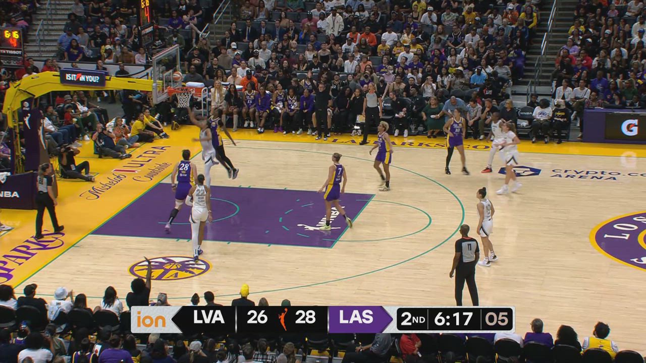 Kiah Stokes sinks the shot at the buzzer